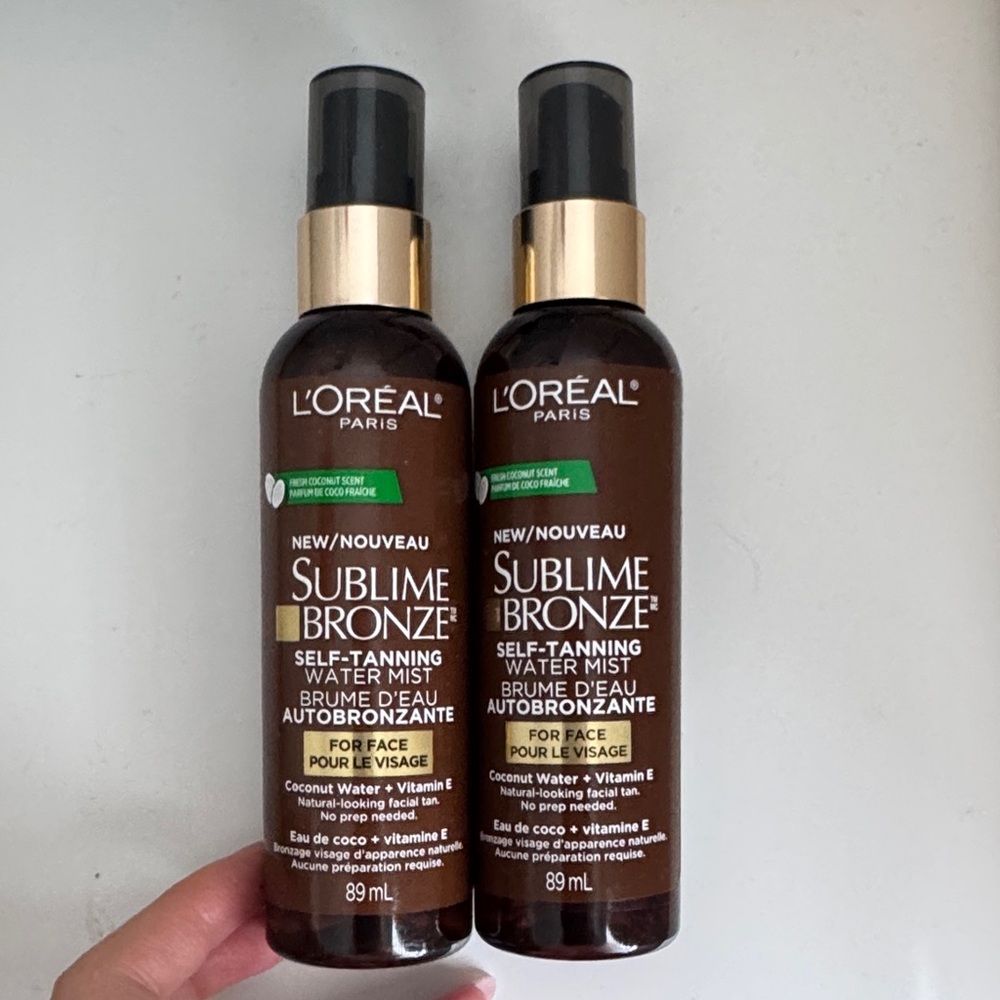 L'Oreal Sublime Bronze Self-Tanning Mist - Brown x 2 BRAND NEW